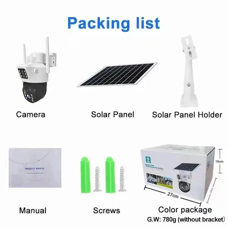 8MP 4K Outdoor Solar Camera with 4G SIM Card - 2