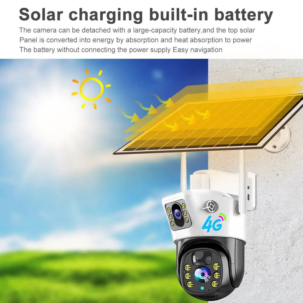 8MP 4K Outdoor Solar Camera with 4G SIM Card - 2