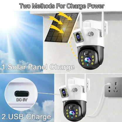 8MP 4K Outdoor Solar Camera with 4G SIM Card - 2