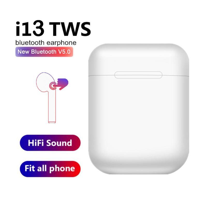 i13 TWS Bluetooth Earphones & Charging Case - headphones