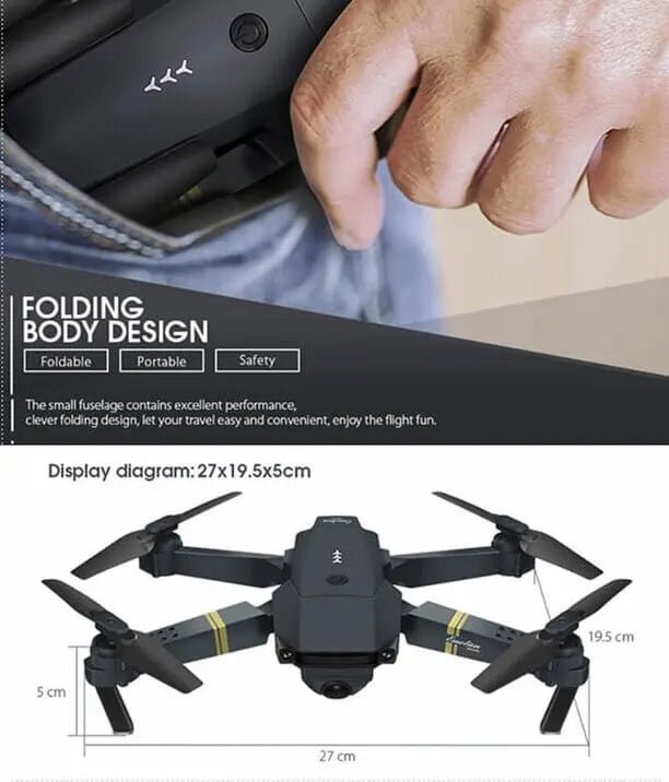 Micro Foldable Dual Camera Drone - 1