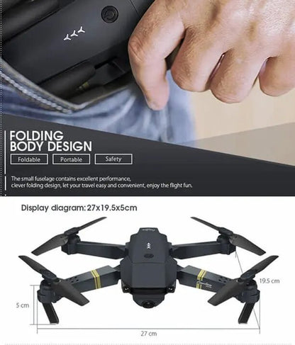 Micro Foldable Dual Camera Drone - 1