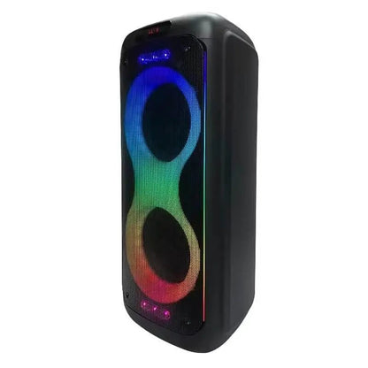 Portable Dual 10 - inch Wireless Speaker with RGB Lights - Bluetooth Speaker