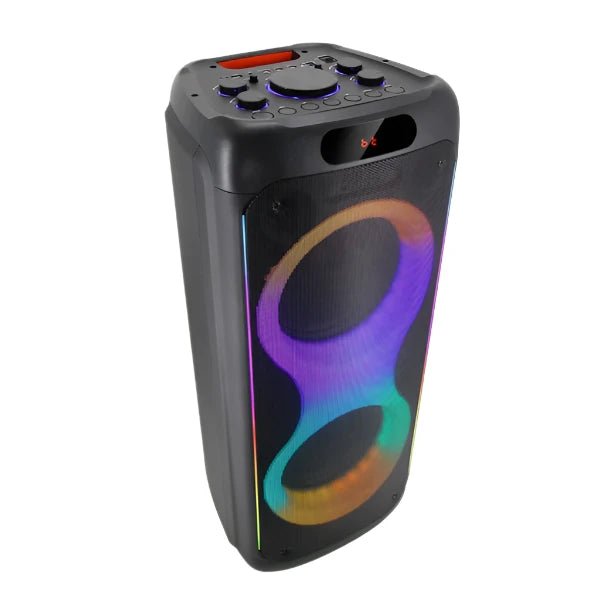 Portable Dual 10 - inch Wireless Speaker with RGB Lights - Bluetooth Speaker