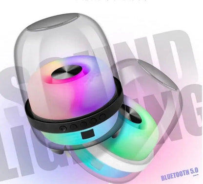 Transparent RGB Crystal Speaker with Luminous Design and Bluetooth 5.1 Connectivity - Bluetooth Speaker